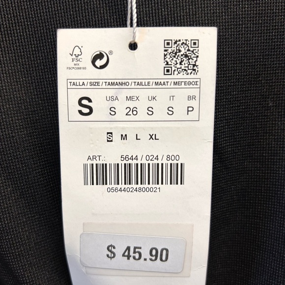 Zara Black Long Sleeve Dress - Picture 5 of 6